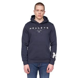 Henleys Mens Hentyme Logo Hoodie / Navy